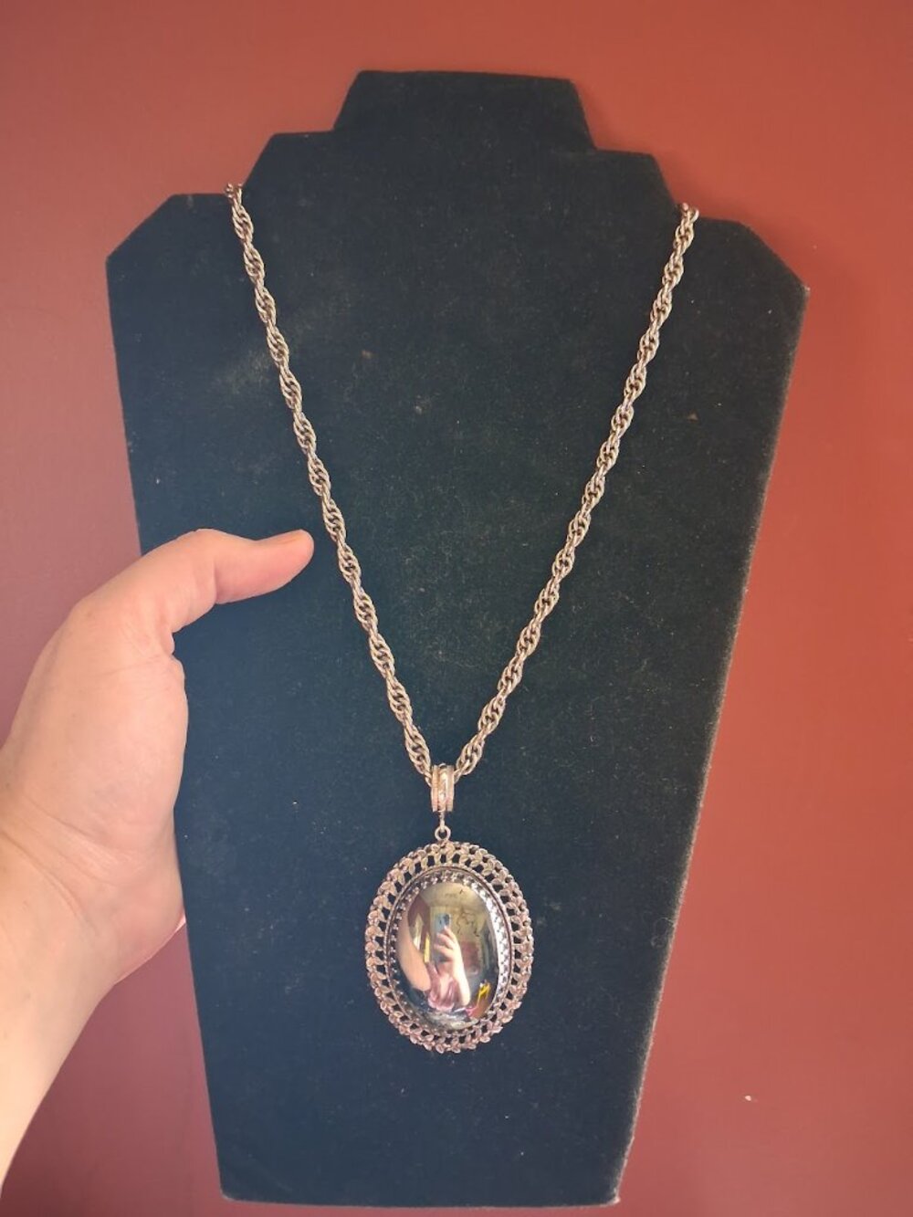 Vintage Whitting & Davis Co statement necklace